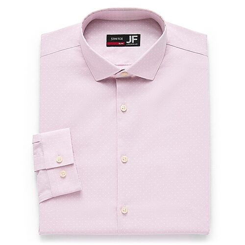 J. Ferrar Ultra Comfort Mens Slim Fit Stretch Fabric Wrinkle Free Long Sleeve Dress Shirt In Purple