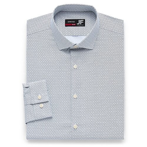 J. Ferrar Ultra Comfort Mens Slim Fit Stretch Fabric Wrinkle Free Long Sleeve Dress Shirt In Blue