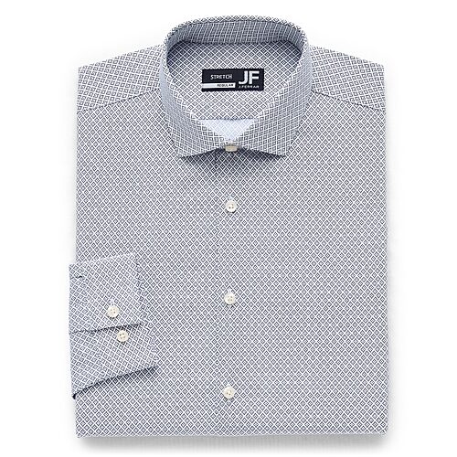 J. Ferrar Ultra Comfort Mens Regular Fit Stretch Fabric Wrinkle Free Long Sleeve Dress Shirt In Red