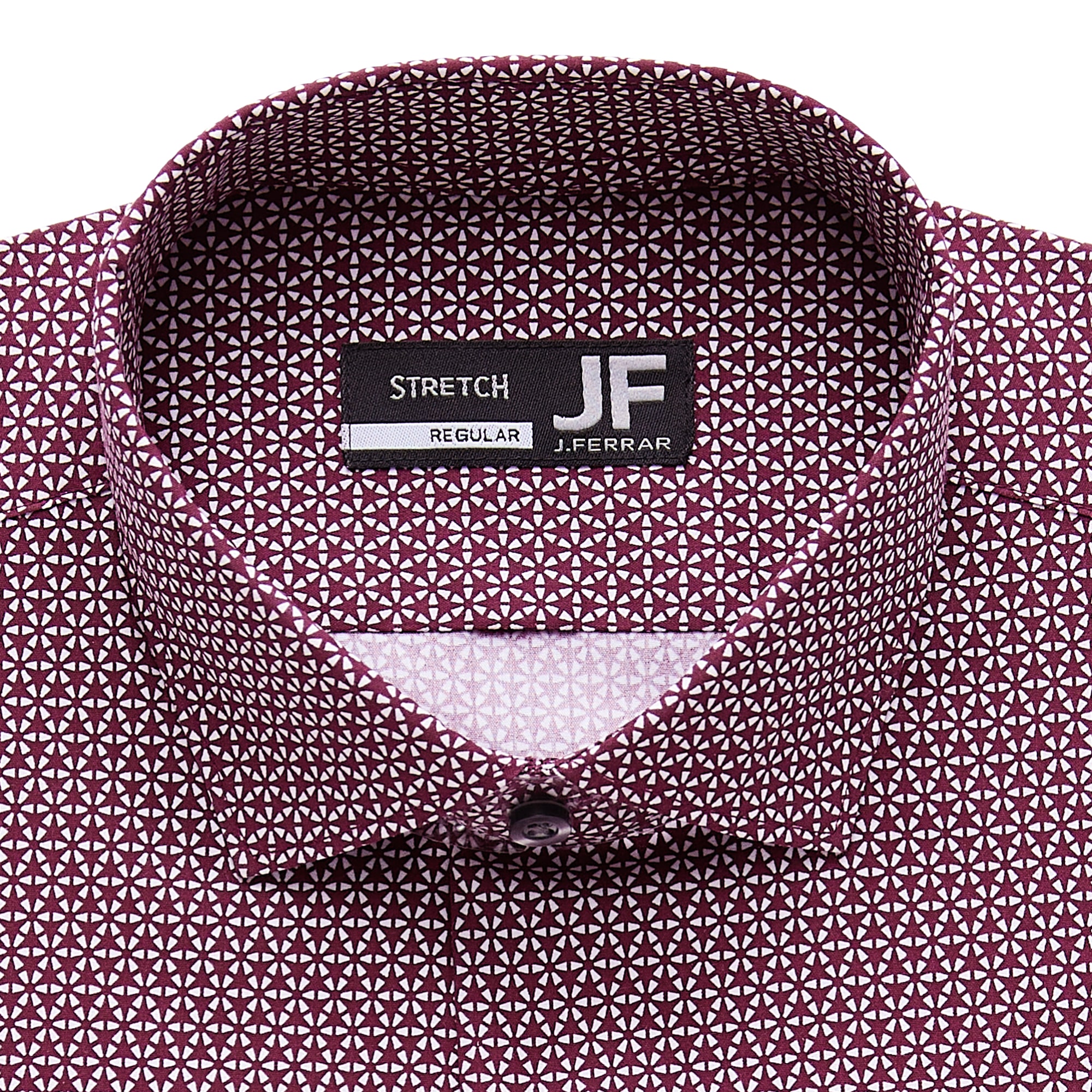 J. Ferrar Ultra Comfort Mens Regular Fit Stretch Fabric Wrinkle Free Long Sleeve Dress Shirt