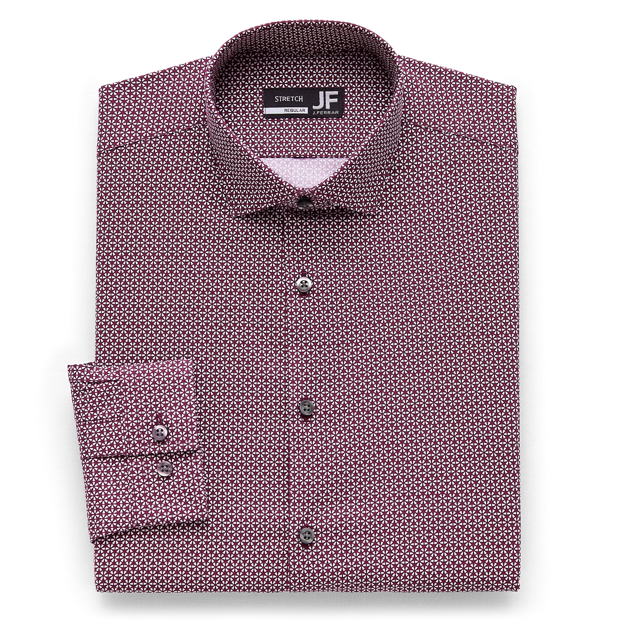 J. Ferrar Ultra Comfort Mens Regular Fit Stretch Fabric Wrinkle Free Long Sleeve Dress Shirt