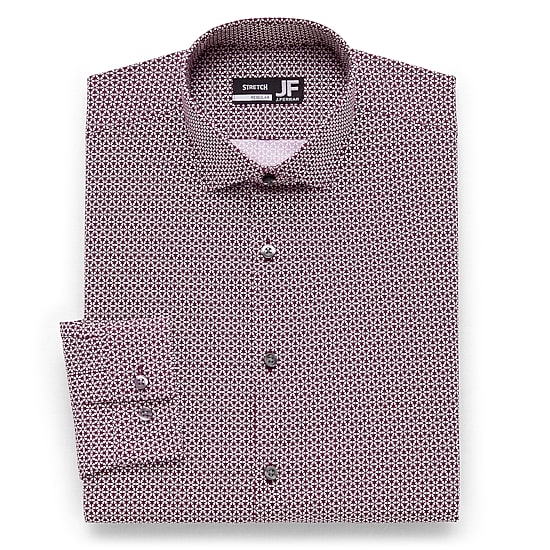 J. Ferrar Ultra Comfort Mens Regular Fit Stretch Fabric Wrinkle Free Long Sleeve Dress Shirt