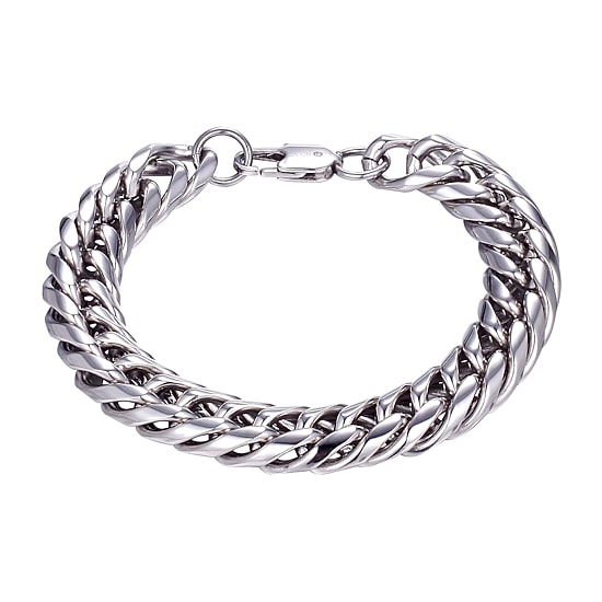 J.P. Army Men's Jewelry Stainless Steel 8 1/2 Inch Link Chain Bracelet