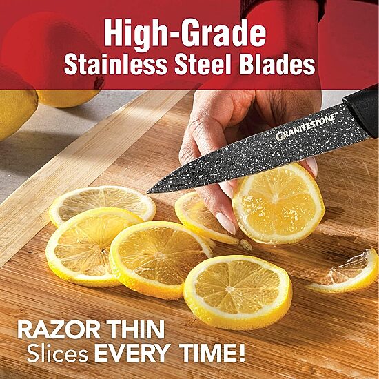 Granitestone Nutriblade 6-pc. Easy Grip Handle Knife Set