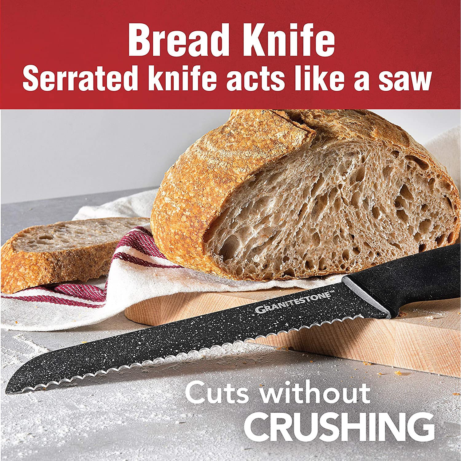 Granitestone Nutriblade 6-pc. Easy Grip Handle Knife Set