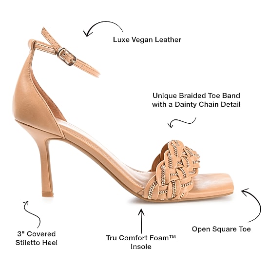 Journee Collection Mabella Womens Round Open Toe Stiletto Heel Pumps