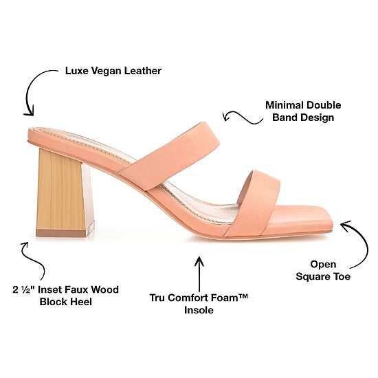 Journee Collection Nolla Womens Round Open Toe Block Heel Pumps