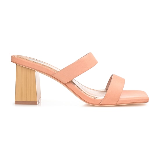 Journee Collection Nolla Womens Round Open Toe Block Heel Pumps