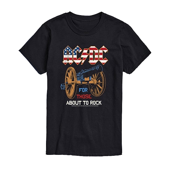 ACDC Mens Crew Neck Short Sleeve Classic Fit Graphic T-Shirt