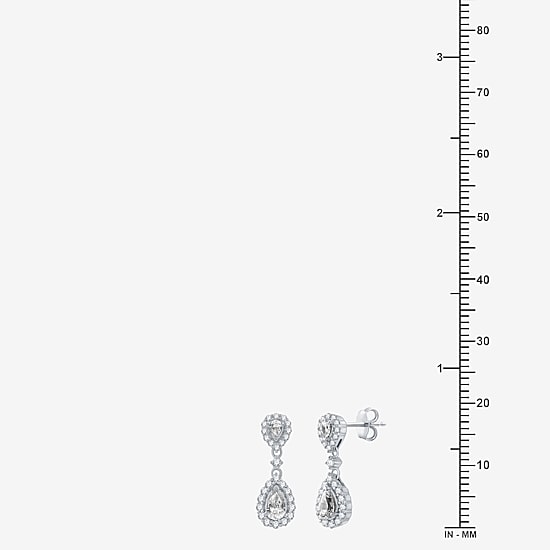 (G-H / Si2-I1) Womens 1 CT. T.W. Lab Grown White Diamond 10K Gold Pear Drop Earrings