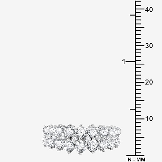 (G-H / Si2-I1) Womens 1 CT. T.W. Lab Grown White Diamond 10K Gold Cluster Band