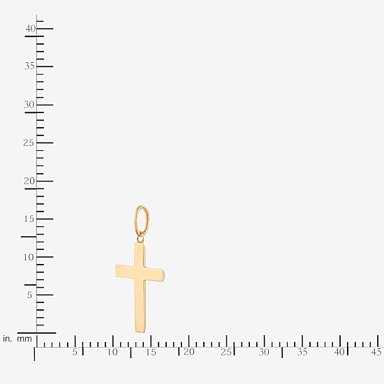 Unisex Adult 14K Gold Cross Pendant