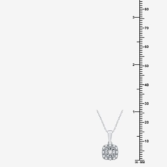 Womens 1/2 CT. T.W. Lab Grown White Diamond Sterling Silver Cushion 2-pc. Jewelry Set