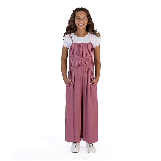 Speechless Big Kid Girls Scoop Neck Short Sleeve 2-pc. Jumpsuit