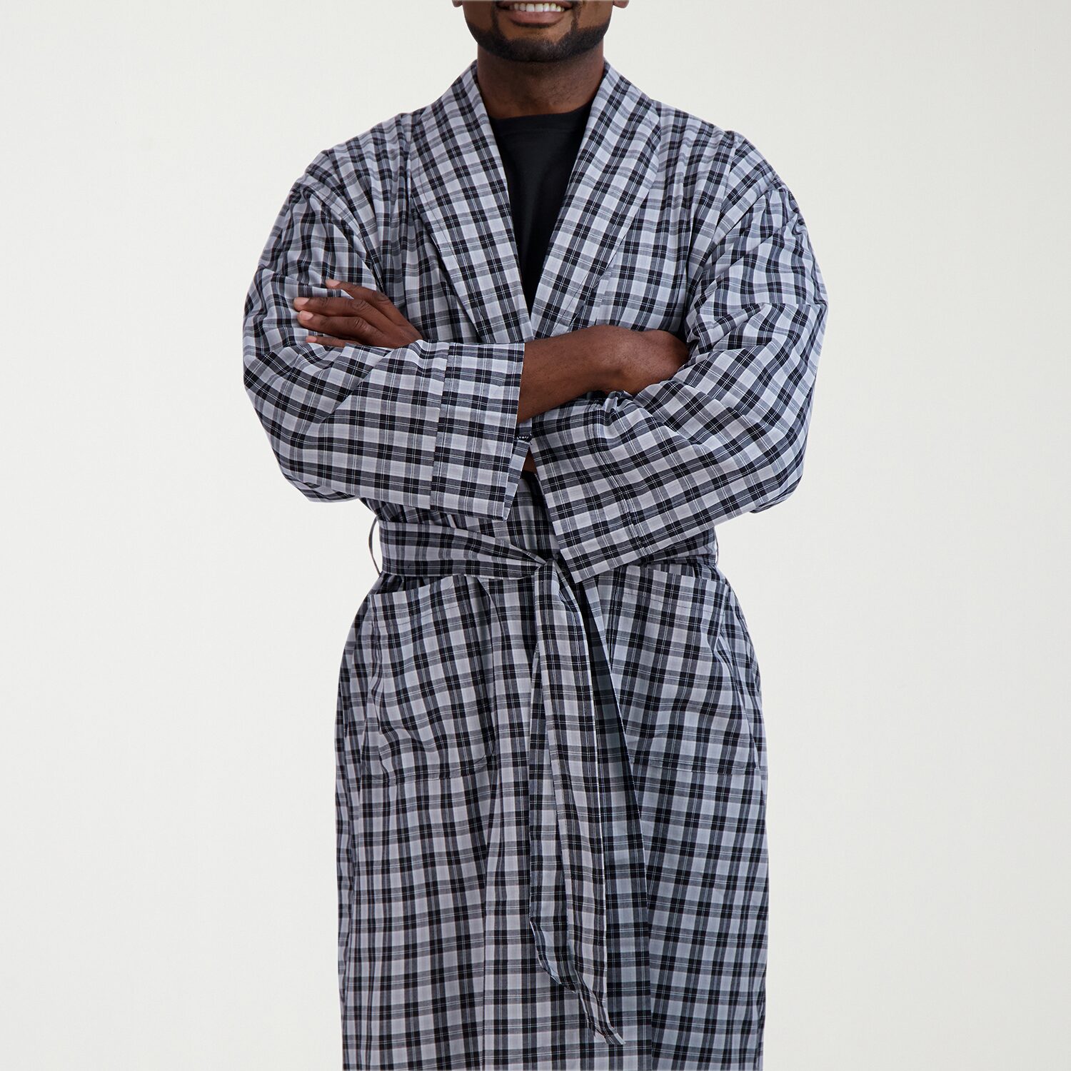 Hanes Mens Mid Length Long Sleeve Robe