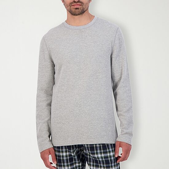 Hanes Mens Crew Neck Long Sleeve 2-pc. Big Pajama Set