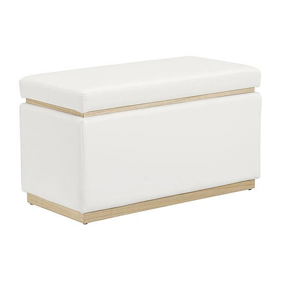 Berlinda Faux Leather Rectangular Storage Ottoman