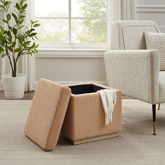 Berlinda Sherpa Cube Storage Ottoman
