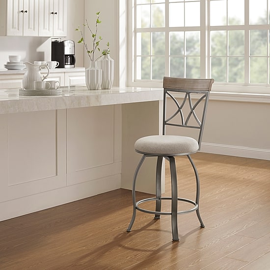 Linon Thornridge Counter Height Swivel Bar Stool