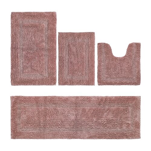 Better Trends Lux Tufted Mat 4-pc. Bath Rug Set In Pink