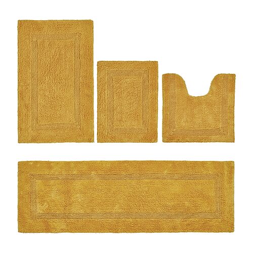 Better Trends Lux Tufted Mat 4-pc. Bath Rug Set In Yellow