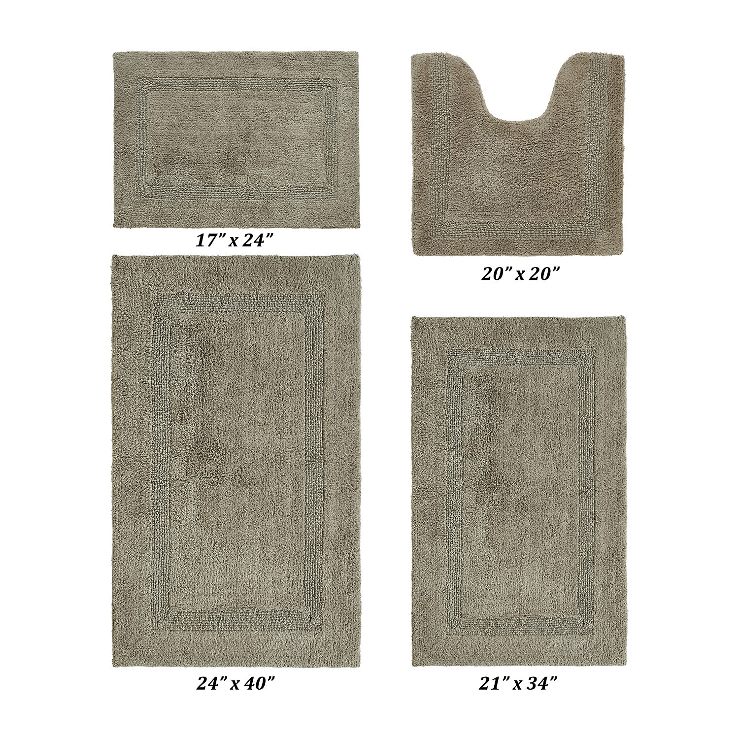 Better Trends Lux Tufted Mat 4-pc. Bath Rug Set