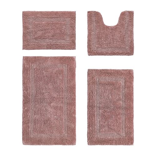 Better Trends Lux Tufted Mat 4-pc. Bath Rug Set In Pink