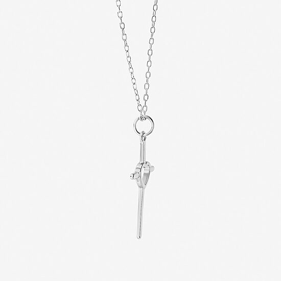 Silver Treasures Womens Sterling Silver Cross 16 Inch Pendant Necklace