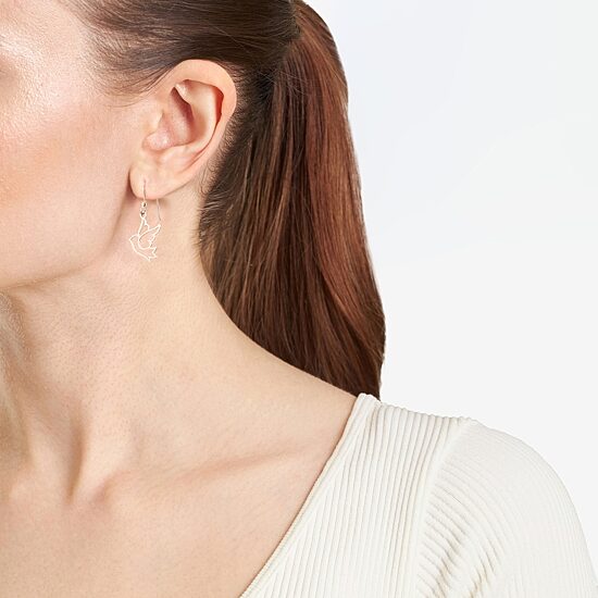 Silver Treasures Womens Sterling Silver Drop Earrings