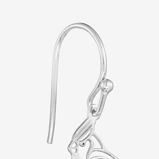 Silver Treasures Womens Sterling Silver Drop Earrings
