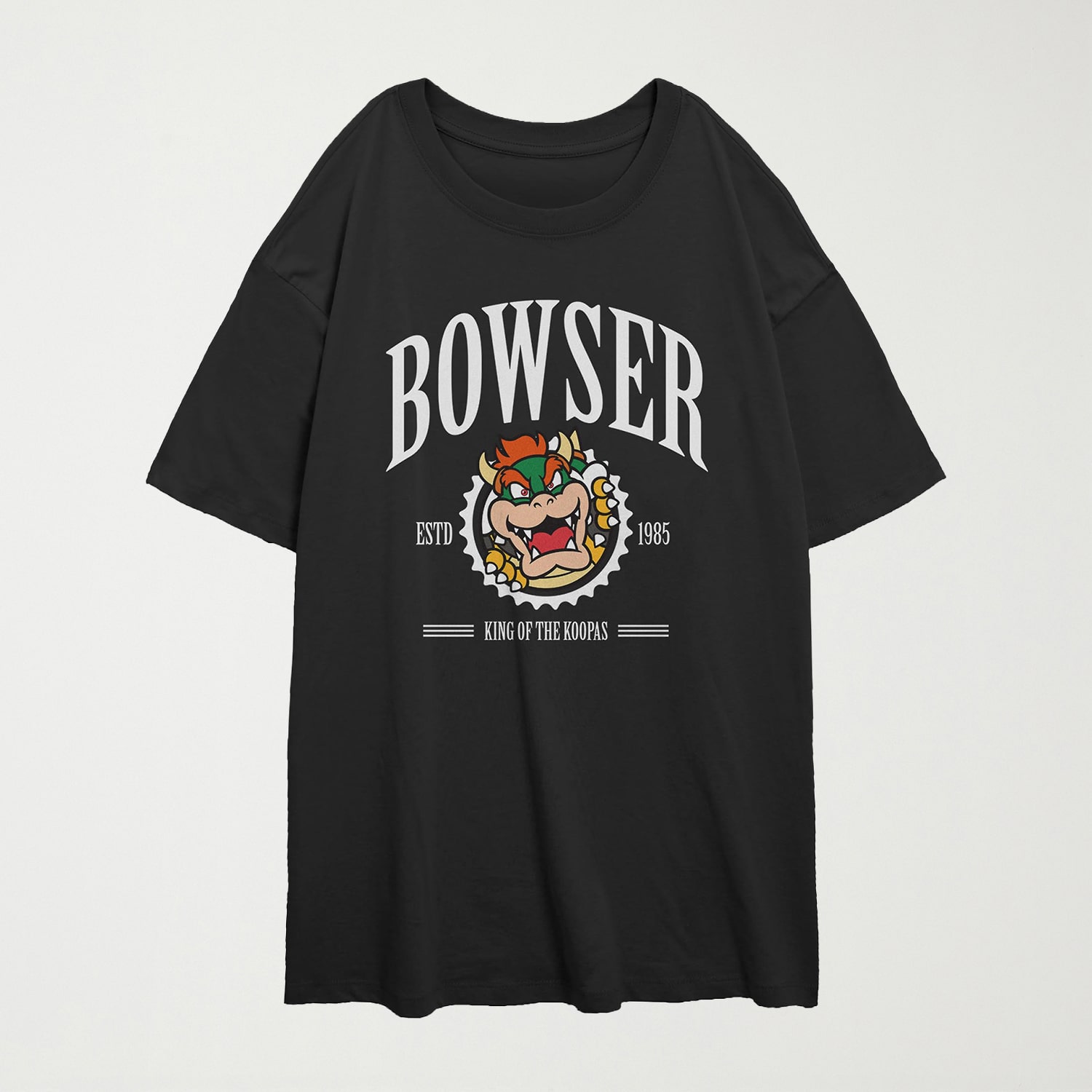 Nintendo Bowser Tee Womens Juniors Crew Neck Short Sleeve Regular Fit Graphic T-Shirt