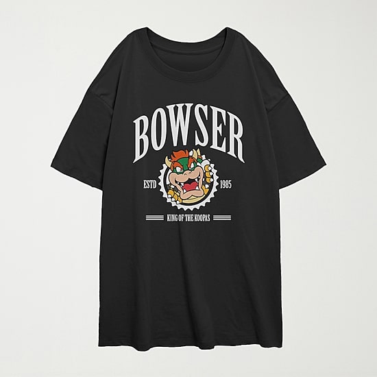 Nintendo Bowser Tee Womens Juniors Crew Neck Short Sleeve Regular Fit Nintendo Graphic T-Shirt
