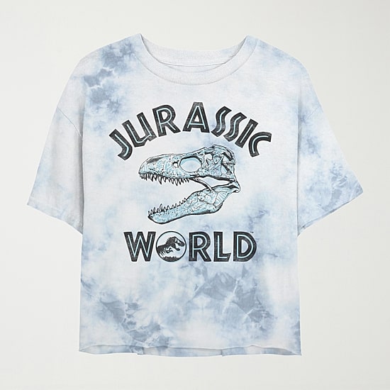 Womens Juniors Crew Neck Short Sleeve Regular Fit Jurassic World Graphic T-Shirt