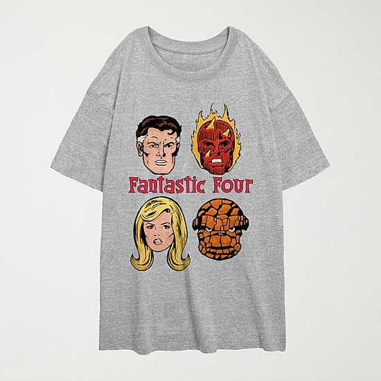 Fantastic Four Comic Tee Womens Juniors Crew Neck Short Sleeve Regular Fit Graphic T-Shirt