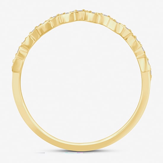 (I / Si2) Womens Diamond Accent Lab Grown White Diamond 10K Gold Band