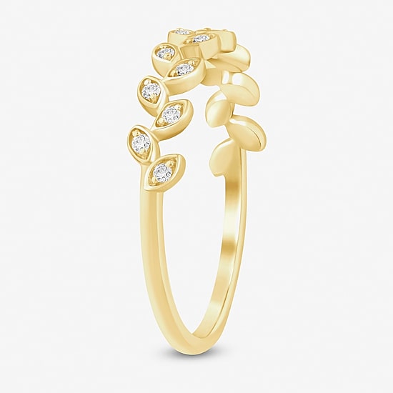 (I / Si2) Womens Diamond Accent Lab Grown White Diamond 10K Gold Band