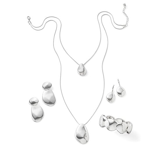 Worthington Silver Tone Womens Stretch Bracelet