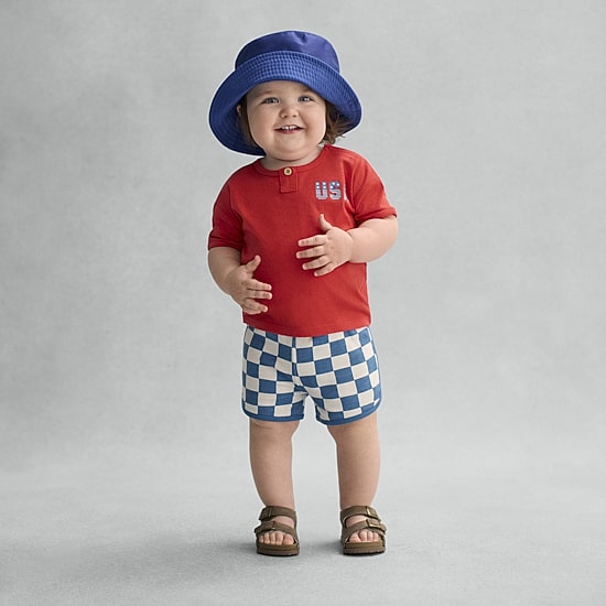 Stepping Stone Infant Boys Double Strap Footbed Sandal