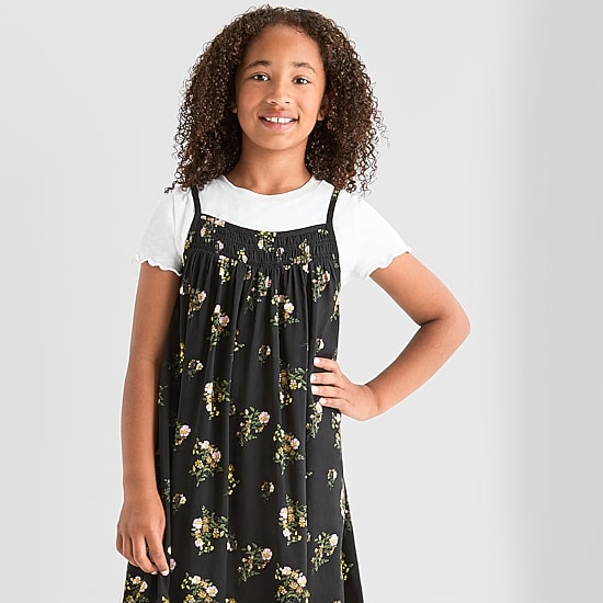 Thereabouts Little & Big Kid Girls Sleeveless Slip Dress
