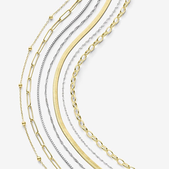Silver Reflections Womens 24K Gold Over Brass 18 Inch Bead Chain Necklace