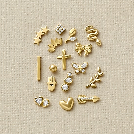 Gold Addiction Womens 10K Gold 7mm Single Earring