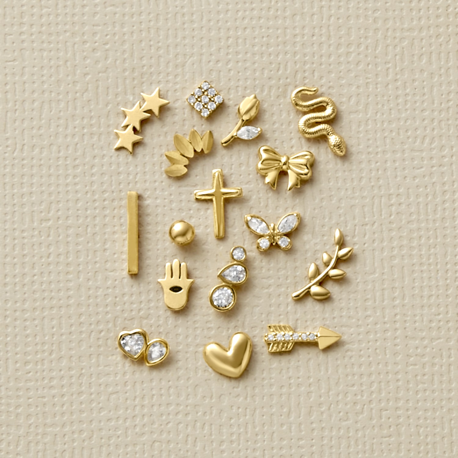 Gold Addiction Womens 10K Gold 6.5mm Bow Single Earring