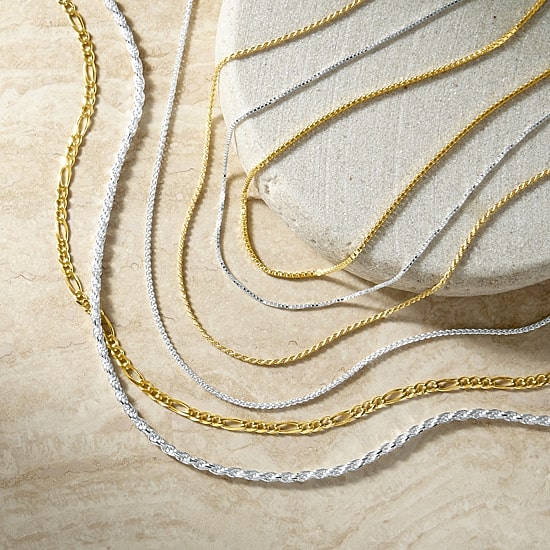 Made in Italy Womens 20 Inch Box Chain Necklace