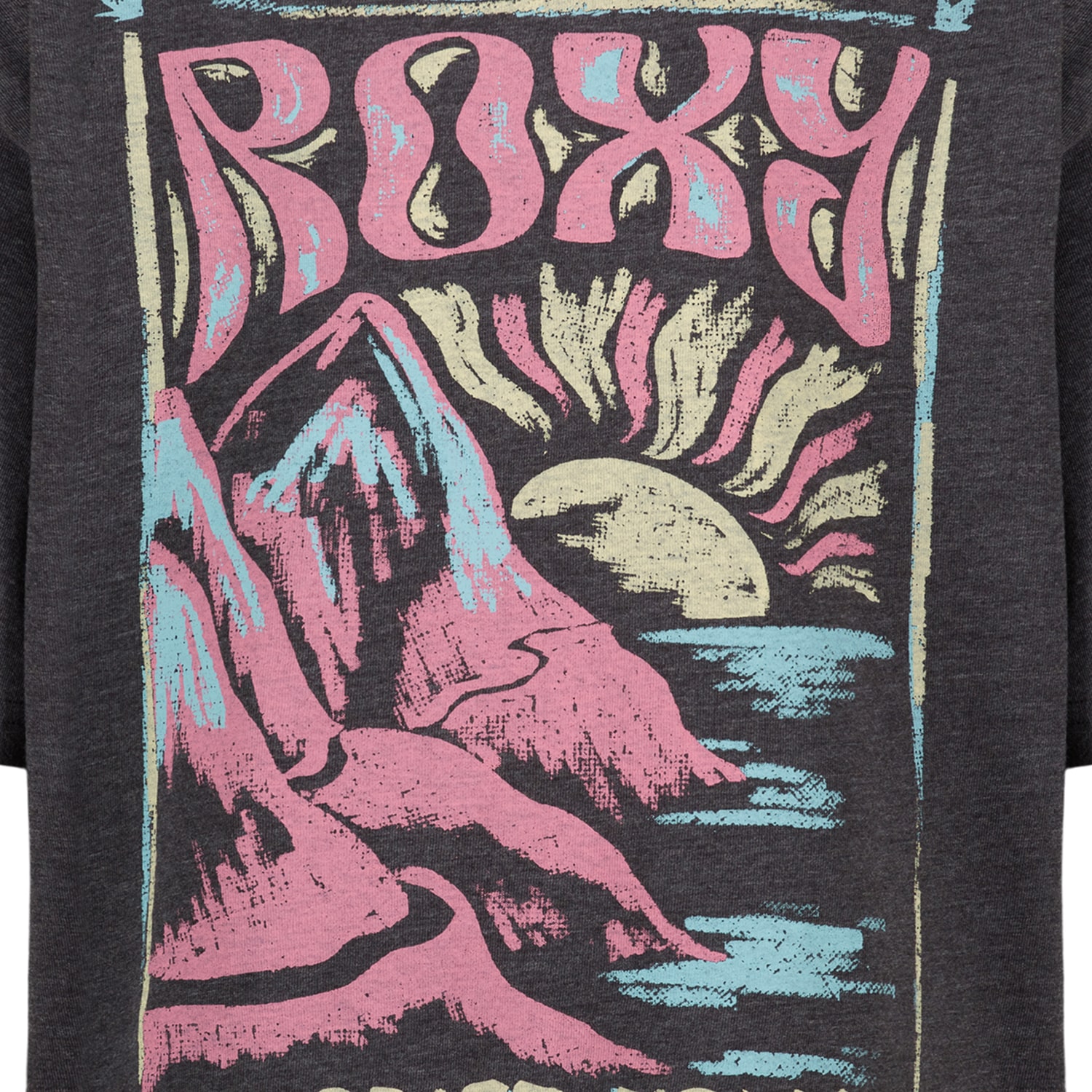 Roxy Big Kid Girls Crew Neck Short Sleeve Oversized Graphic T-Shirt