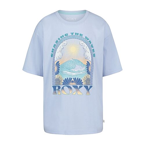Roxy Big Kid Girls Crew Neck Short Sleeve Oversized Graphic T-shirt In Blue
