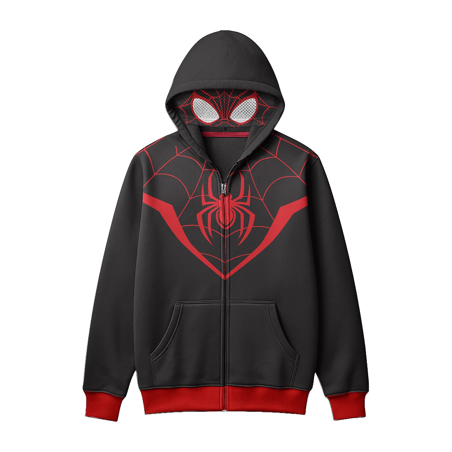 Miles Morales Little & Big Kid Boys Long Sleeve Spiderman Fleece Zipper Hoodie