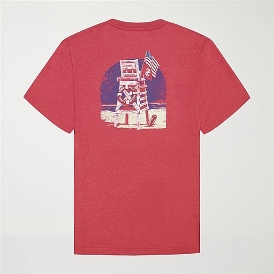 IZOD Saltwater Americana Mens Crew Neck Short Sleeve Regular Fit Graphic T-Shirt