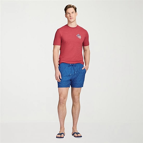 IZOD Saltwater Americana Mens Crew Neck Short Sleeve Regular Fit Graphic T-Shirt