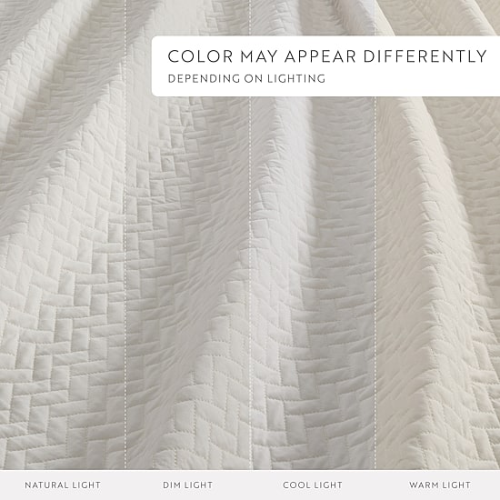 Casual Comfort Premium Ultra Soft Herringbone Pattern Quilted Coverlet Set