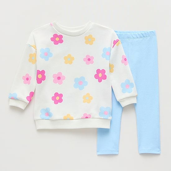 Okie Dokie Baby Girls French Terry 2-pc. Legging Set